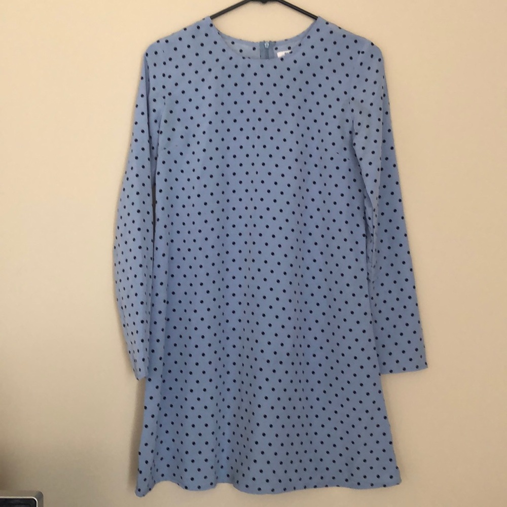 Blue Polka Dot Shift Dress